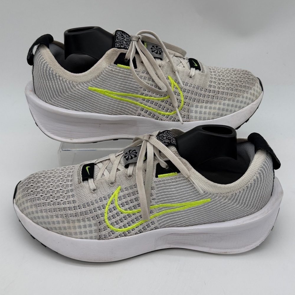 Nike Wmns Interact Run White Life Lime Vast Grey Women 7 Running Shoe FD2291-100